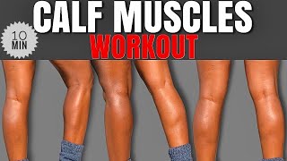 10 MIN CALF MUSCLE WORKOUT🔥FOR WOMEN  THICK DEFINED amp TONED At Home No Equipment [upl. by Schulze]