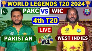 Pakistan Champions vs West Indies Champions 4th Match  PAKC vs WIC 4th T20 Live Score amp Commentary [upl. by Peg489]