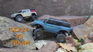 SCX24 Gladiator VS TRX4M Bronco Brass Mod Comparison [upl. by Willamina]