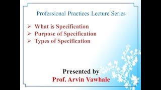 Introduction to Specification [upl. by Mia]