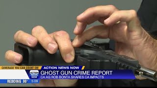 California Attorney General Rob Bonta says ghost guns are closely linked to a rise in gun crime in [upl. by Nyletak569]