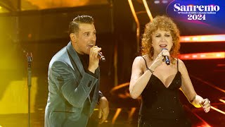 Sanremo 2024 Fiorella Mannoia con Francesco Gabbani canta quotChe sia benedettaquotquotOccidentalis karmaquot [upl. by Conroy232]