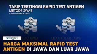 Harga Maksimal Rapid Test Antigen Rp250 Ribu di Jawa Rp275 Ribu Luar Jawa [upl. by Josler]