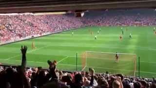 Lets pretend we scored a goal  Tottenham Hotspur away fans 40 at Liverpool [upl. by Bone850]