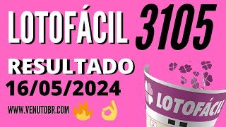 🍀 Resultado Lotofácil 3105 [upl. by Nommad838]