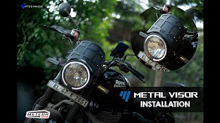 METEOR 350 METAL VISOR INSTALLATION VIDEO  METEOR 350 MODIFIED [upl. by Neicul472]