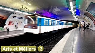 Arts et Métiers  Ligne 3  Métro de Paris  RATP MF67 [upl. by Eiramyllek836]