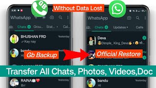 GBwhatsapp to normal WhatsApp backup  Gb WhatsApp to Normal WhatsApp Chats Transfer  Data transfer [upl. by Ahsenat]