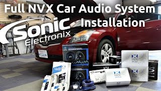 Car Audio Installation  2008 Nissan Altima Full NVX System  Speakers Subs  more [upl. by Nanis]