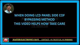 LCDLED PANEL SIDE COF BYPASS  HOW TAKE CARE [upl. by Acsecnarf321]