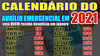 URGENTE Calendário do auxílio emergencial em 2021 veja QUEM recebe benefício em janeiro [upl. by Tyree350]