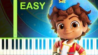 Brillen Brillen  SANTIAGO OF THE SEAS  EASY Piano Tutorial [upl. by Leamiba]