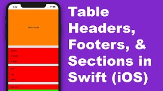 How to add Sections Headers Footers to TableView in iOS Swift 2020 [upl. by Atnicaj695]