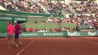 French Open Hingis amp Paes vs Srebotnick amp Tecau 6 30 May 2015 [upl. by Gabriela]