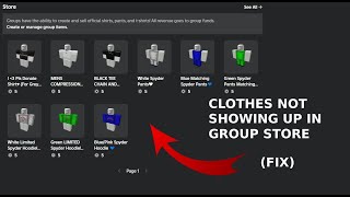 HOW TO FIX ROBLOX CLOTHING NOT SHOWING UP IN GROUP 2024 [upl. by Eleazar329]