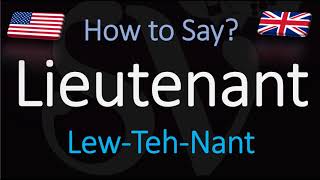 How to Pronounce Lieutenant CORRECTLY [upl. by Ahsienahs467]