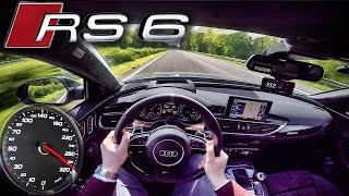 Audi RS6 PERFORMANCE 700 HP AUTOBAHN POV ACCELERATION amp TOP SPEED by AutoTopNL [upl. by Nwad]