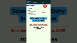 Sales Voucher Entry in Tally Prime  tally tallyprime tallyerp9 tallyprime tallyprime4 [upl. by Eimma]