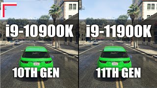 Intel Core i910900K vs Intel Core i911900K — Test in 10 Games 1080p 1440p [upl. by Adnahcal]