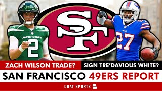 REPORT San Francisco 49ers INTERESTED In Zach Wilson Trade  Niners RECRUITING Tre’Davious White [upl. by Orian]