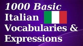 1000 Basic Italian Vocab amp Expressions [upl. by Teiluj]