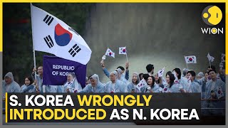 Paris Olympics 2024 South Korea wrongly introduced as North Korea  WION [upl. by Tuhn]