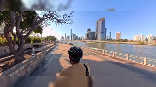 Cycling Around Brisbane South Bank Streets Beach City Botanic Gardens amp More [upl. by Lyndell]