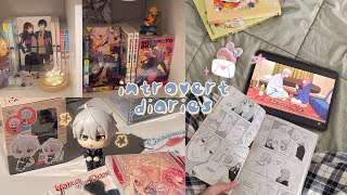 introvert diaries • manga organizing arlecchino quest birthday haul gameplays more [upl. by Petey]