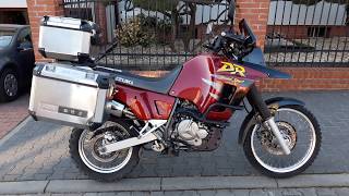 Suzuki dr 800 big GIVI OUTBACK TREKKER Dominator sound without db killer nie africa ktm bmw [upl. by Halyk]