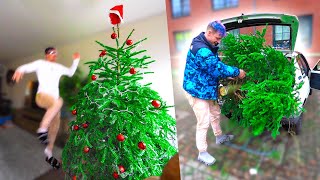 IN DE KERSTBOOM SPRINGEN 😂 2706 [upl. by Zerep407]