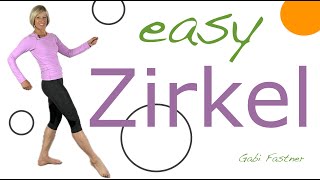 🌞 22 min easy Zirkel Training  KraftAusdauerFigur Workout ohne Geräte im Stehen [upl. by Onateyac]