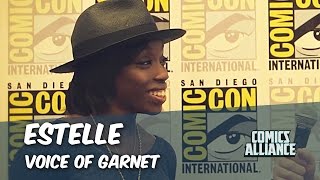 Interview Estelle Talks Steven Universe At ComicCon 2014 [upl. by Bolten]