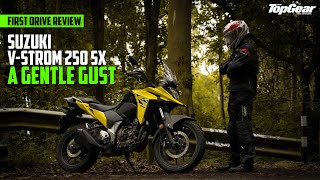 SUZUKI V STROM SX 250  V STROM 250 SX  RIDE REVIEW  ON amp OFFROAD SUSPENSION COMFORT [upl. by Siri]