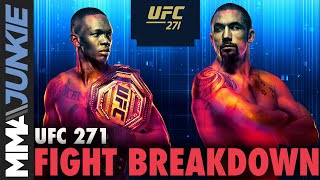 Israel Adesanya vs Robert Whittaker 2 prediction  UFC 271 breakdown [upl. by Dez]