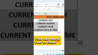 Find Day Month Year In Excel🔥 Excel interview Question shortvideo shorts shortfeed viral [upl. by Enitsirhc]