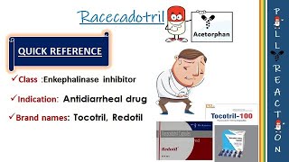 Racecadotril and its adverse effects  MOA [upl. by Nhguaval]