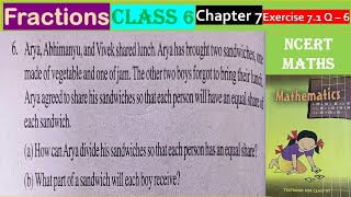 Fraction  Class 6  CBSE Math  NCERT  Chapter 7  Exercise 71 Q 6  CBSE INDIA II [upl. by Laughlin]