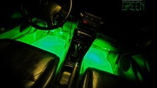 LEDGlow  4pc Green LED Interior Lights For Cars and Trucks [upl. by Eusoj109]