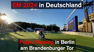 EM 2024 in Deutschland  Public Viewing in Berlin  Krasser Kunstrasen auf der Straße des 17 Juni [upl. by Kampmann]