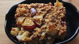 Baked Oatmeal with Apples and Dry fruits  Healthy Breakfast [upl. by Hnahk]