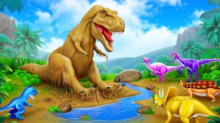 Super Sand Trex Dinosaur vs Crazy Dinos  Funny Dinosaurs Fights Comedy  Jurassic Park Adventures [upl. by Brenan]