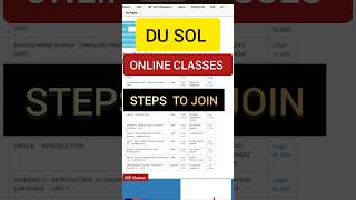 How to Join SOL ONLINE CLASSES on Microsoft Teams  Process to Join Online Class in DU SOL shorts [upl. by Ahsikrats320]