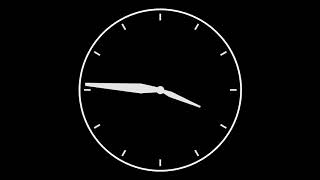 Analog 24 hours clock 4K animation 01 [upl. by Yrelle]