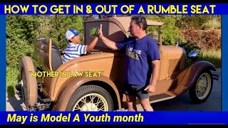 How to get in and out of a rumble seat in a Ford Model A  collaboration with ItzDen42 [upl. by Ilaire387]