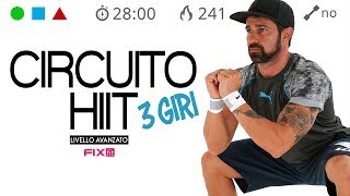 Esercizi Ad Alta Intensità Per Dimagrire La Pancia HIIT Brucia Grassi Total Body [upl. by Nimad869]