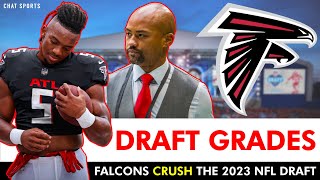 Falcons Draft Grades All 7 Rounds From 2023 NFL Draft Ft Bijan Robinson amp Matthew Bergeron [upl. by Indys285]