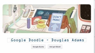 Douglas Adams GoogleDoodle [upl. by Chobot]