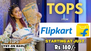 All new TOP Haul from FLIPKART💙  Tryon  Honest Review  gimaashi [upl. by Etak]