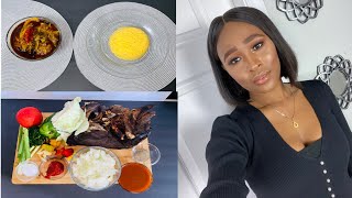 How to make smoked catfish recipe  stew mafè kon kon  west African food  guinea 🇬🇳 Rougisto [upl. by Algy]