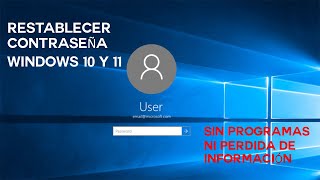 Como recuperar o restablecer la contraseña Windows 10 y 11 [upl. by Imeka]